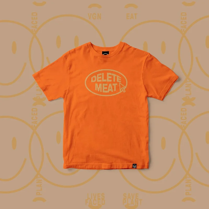 Delete Meat - Orange T-Shirt