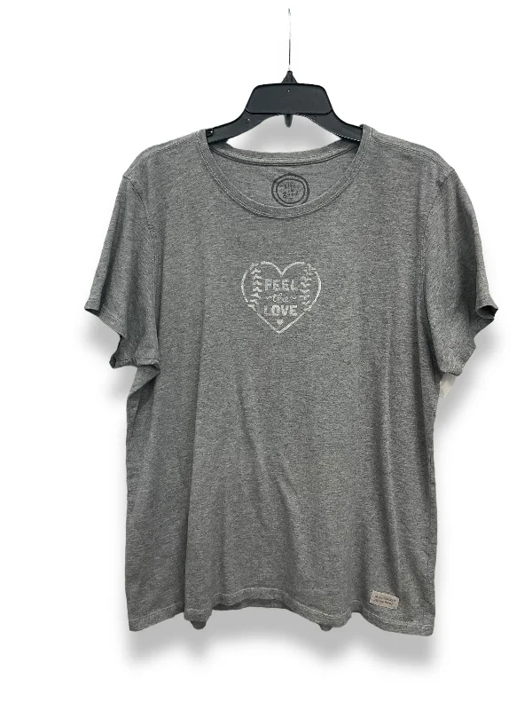 Grey Top Short Sleeve Life Is Good, Size Xl