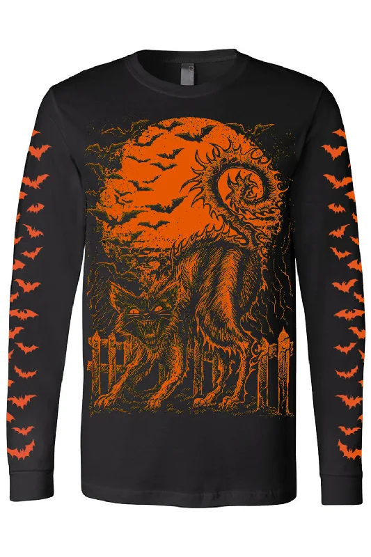 Long Sleeve w/ Orange Bats / L