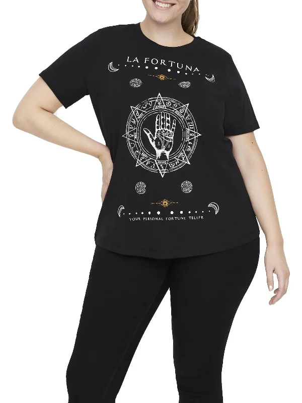 Plus La Fortuna Womens Crewneck Graphic T-Shirt