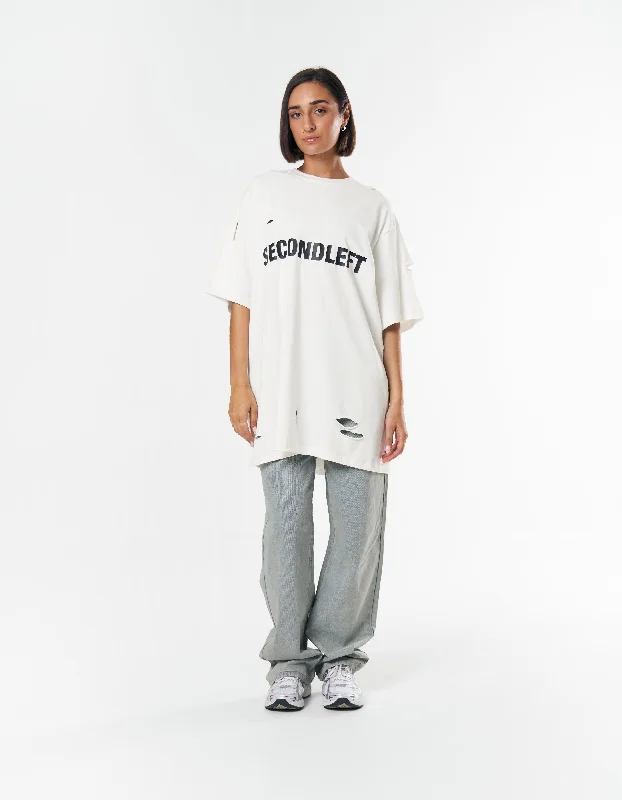 S1 Distressed Tee - White