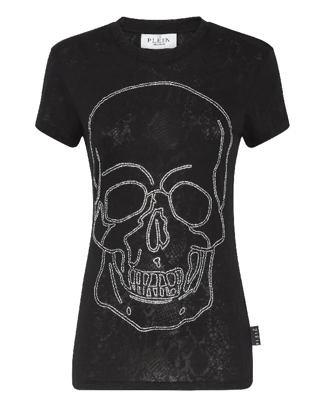 T-shirt Round Neck Sexy Pure Fit Skull