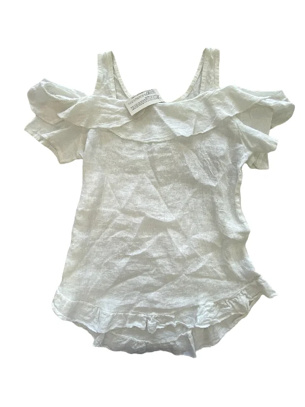 White Top Short Sleeve gigi moda, Size 8