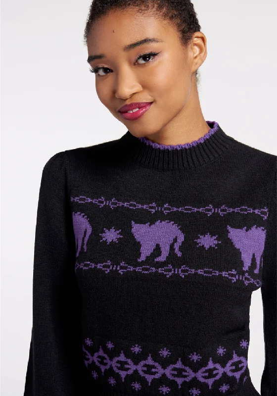 Don't Make Me Mad Mock Neck Sweater