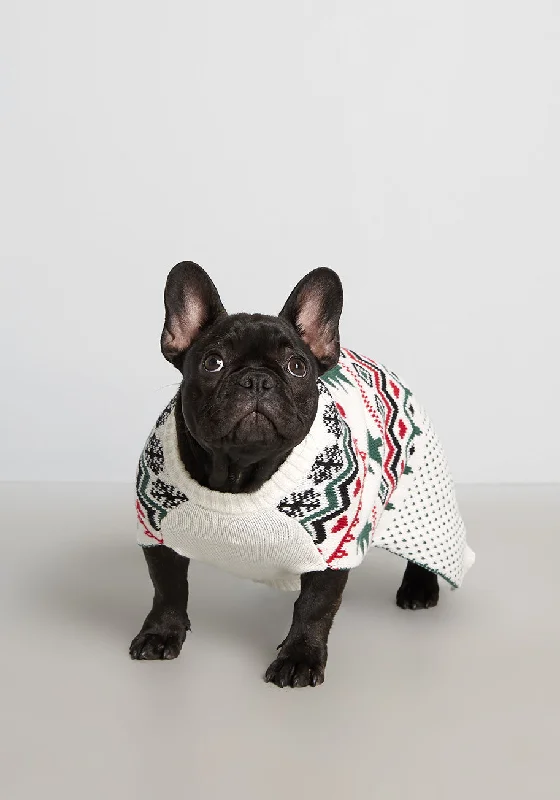 Evergreens and Snowbanks Fair Isle Pet Sweater