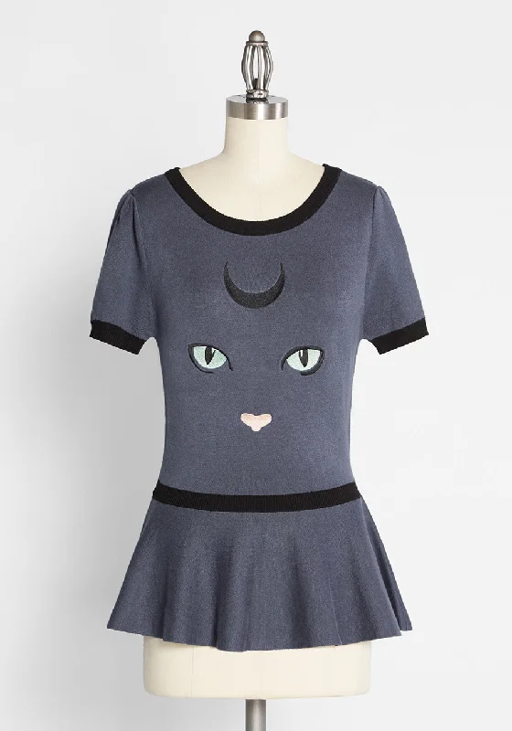 ModCloth x Collectif Cat Smize Knit Top