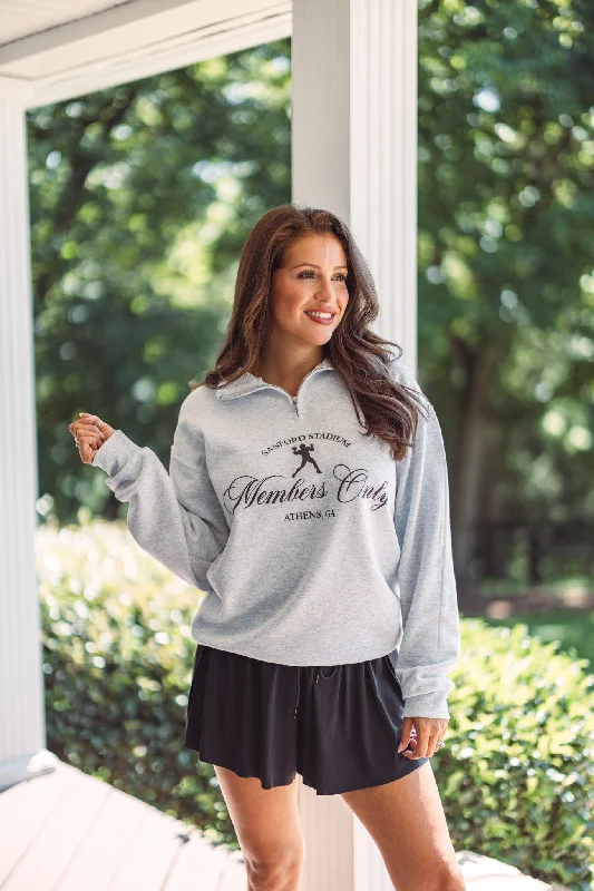 Sanford Stadium Grey Quarter Zip Sweatshirt