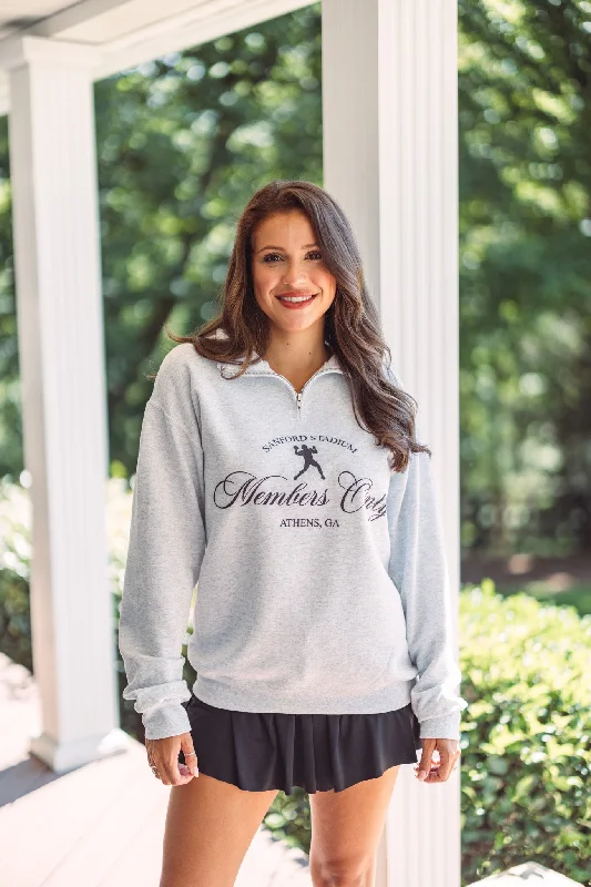 Sanford Stadium Grey Quarter Zip Sweatshirt