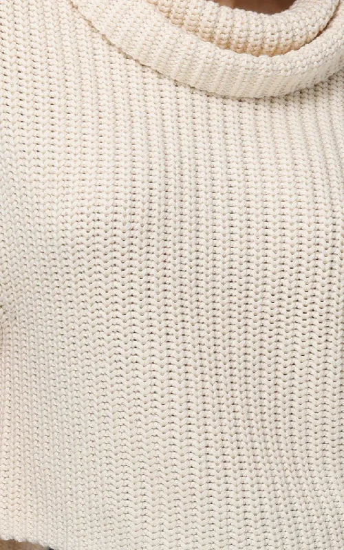 525 America - Cate Sleeveless Turtleneck Sweater in Cream