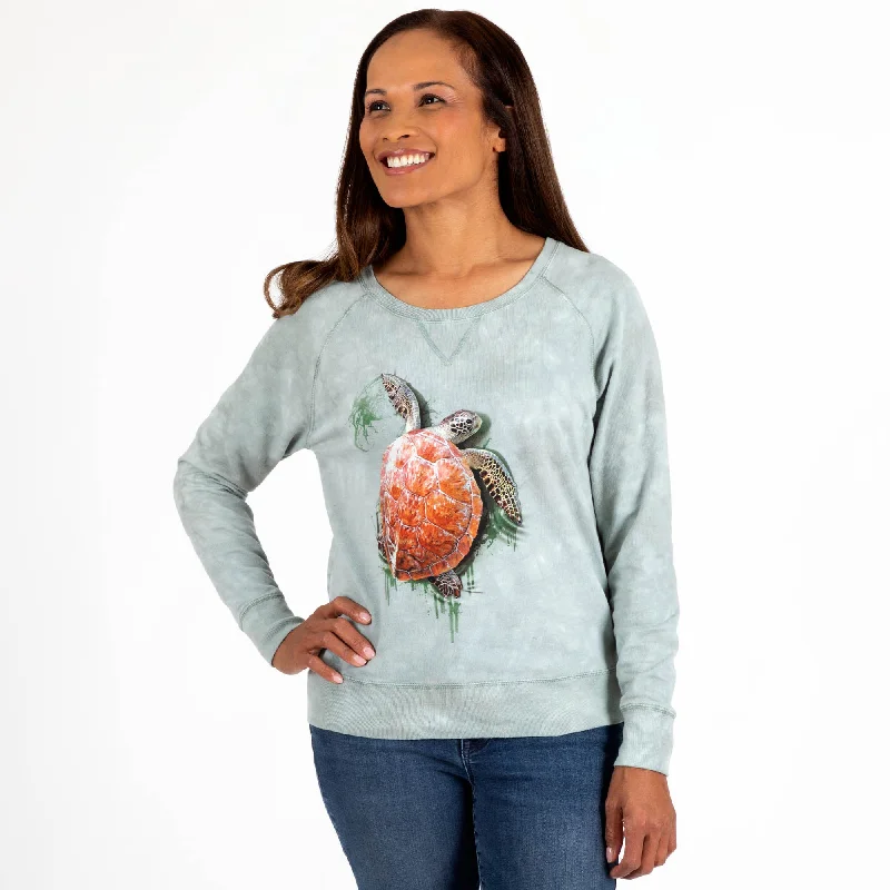 Turtle Tie-Dye Women's Crew Neck Sweatshirt