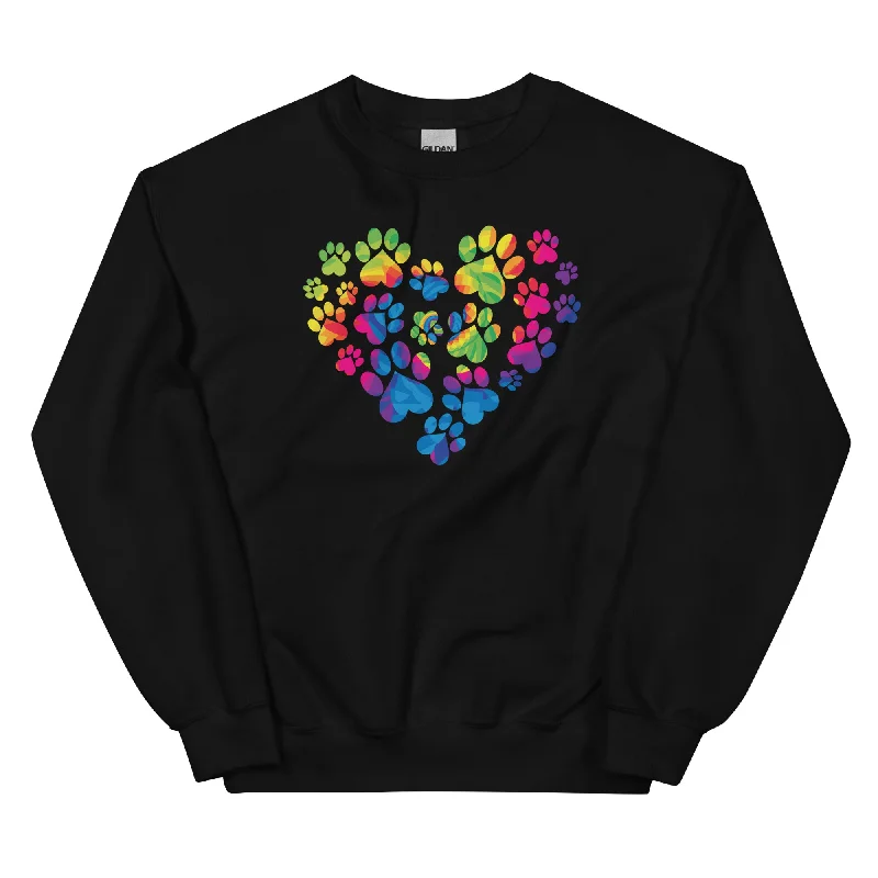 Anniversary Paw Print Love Crewneck Sweatshirt