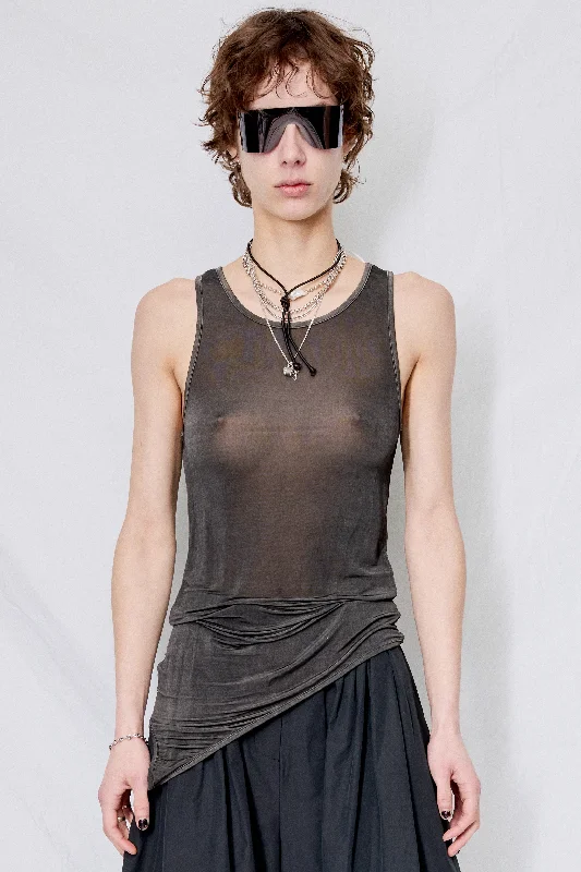 Charcoal Three Strap Top