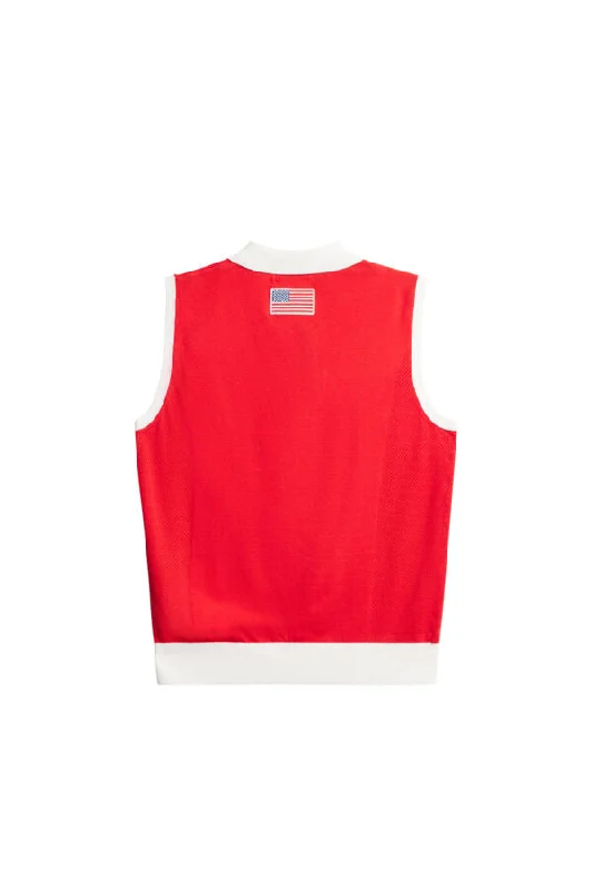 Clarisse Knitted Top  Flame Scarlet