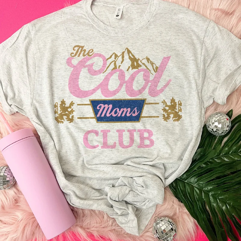 Cool Moms Club beer logo tee