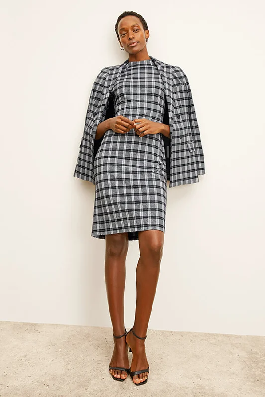 Farnoosh Dress - Knit Suiting :: Checkmate