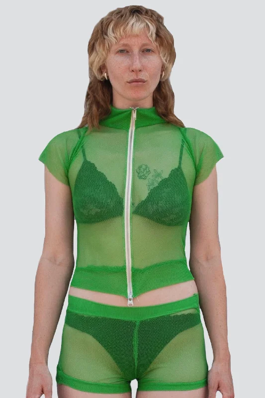 Green Net Track Shirt