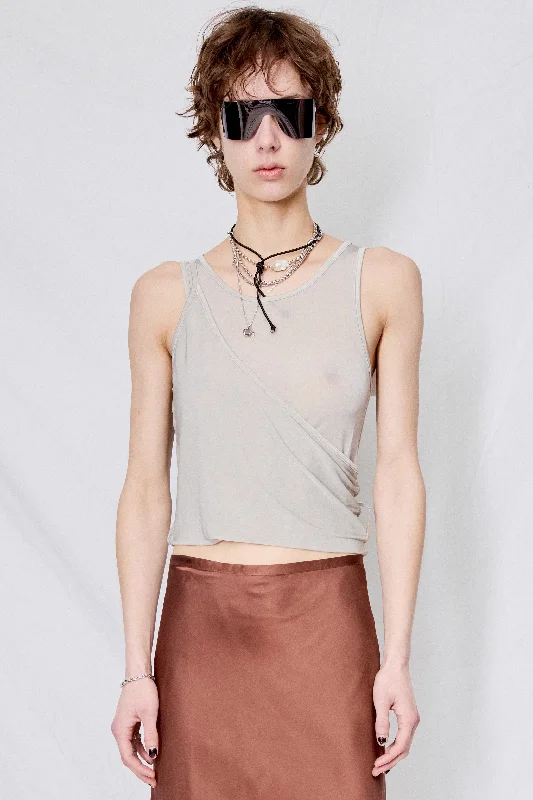 Light Grey Three Strap Top