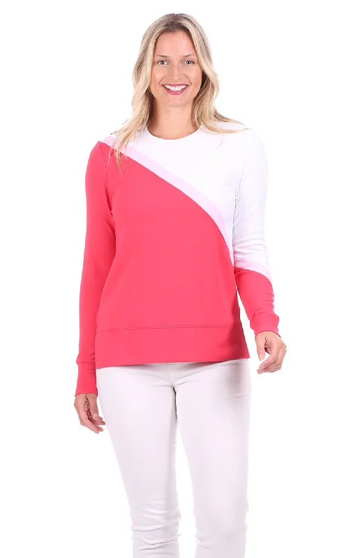 London Sweatshirt in Pink Colorblock