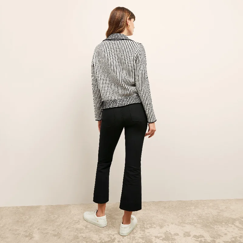 Maja Sweater - Striped Cotton :: Black/Ivory