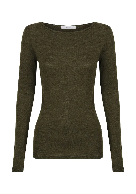 Morri Merino Round Neck_Khaki