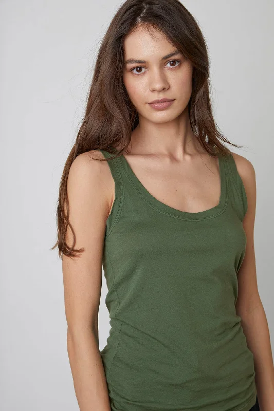 MOSSY GAUZY WHISPER FITTED TANK