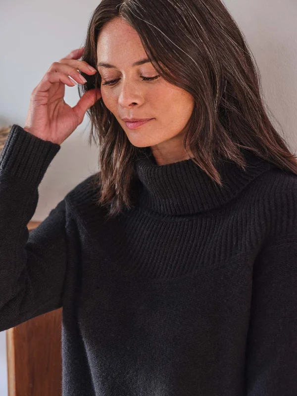 Noelle Lambswool Knit Jumper - Black