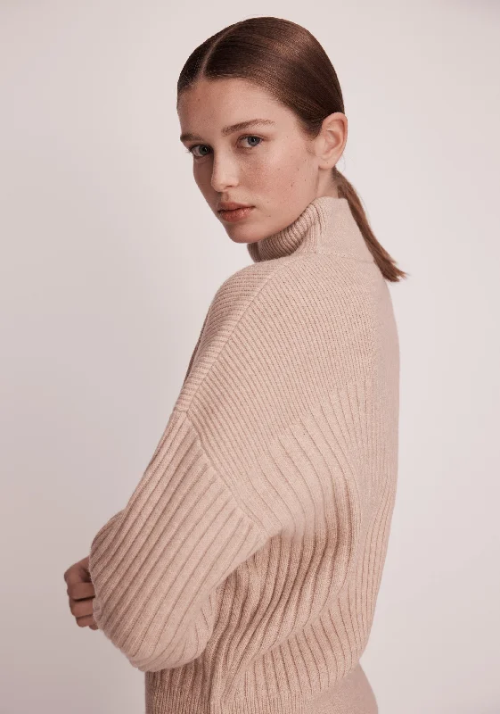 Oliver Merino Rib Pullover_Flax