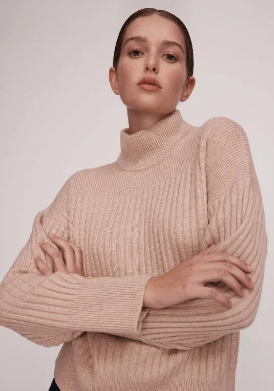 Oliver Merino Rib Pullover_Flax