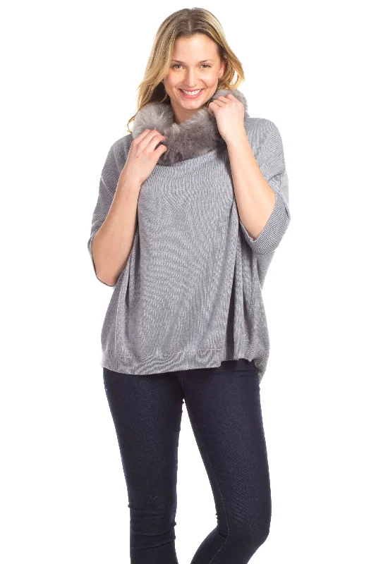 Payton Poncho in Grey