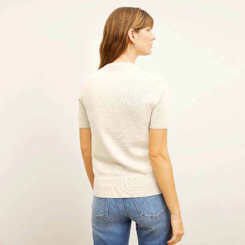 Shani Top - Cotton Silk Knit :: Ivory