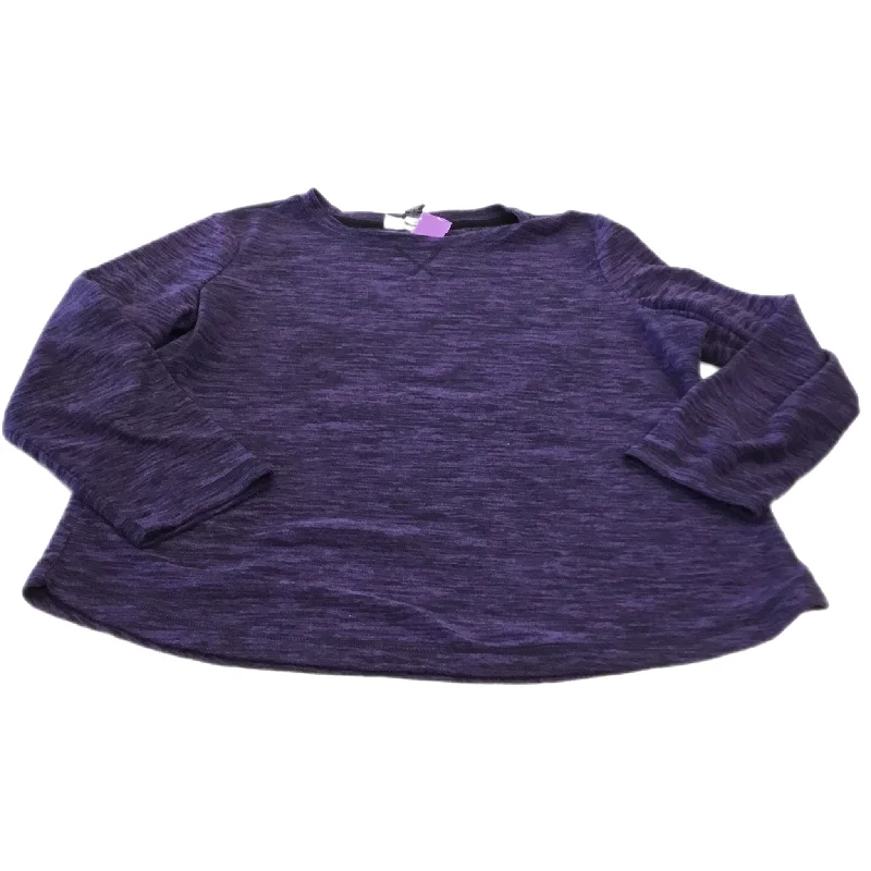 Sweater By Karen Scott In Purple, Size: L