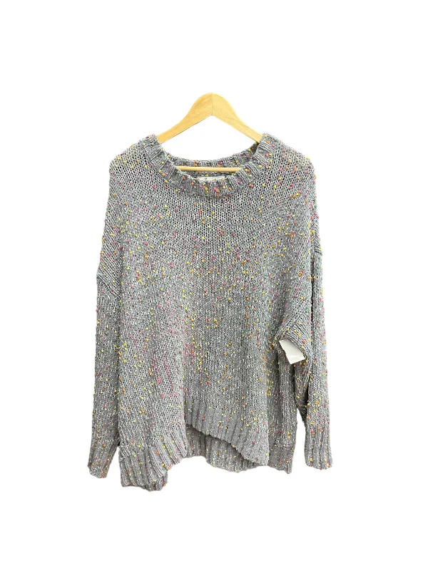 Sweater By Seven 7 In Grey, Size: Xl