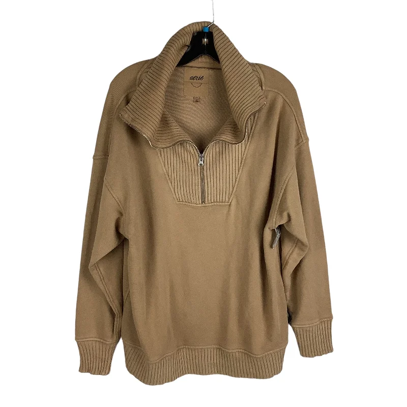 Sweatshirt Collar By Aerie In Tan, Size: S