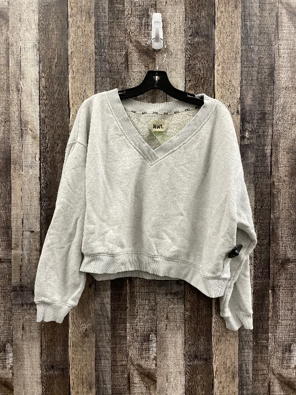 Sweatshirt Collar By Madewell In Grey, Size: L