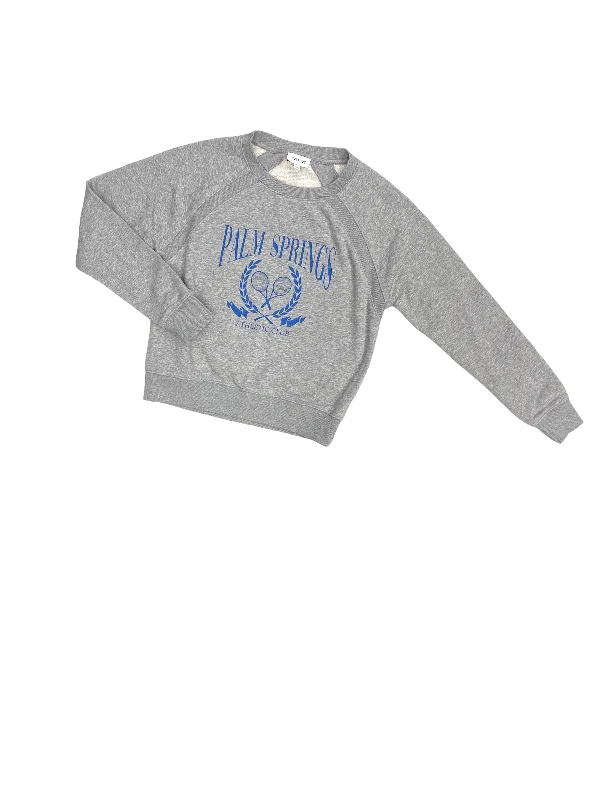 Sweatshirt Crewneck By Evereve In Blue & Grey, Size: S