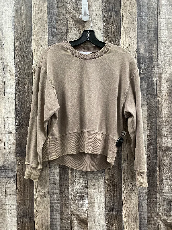 Sweatshirt Crewneck By Joy Lab In Brown, Size: Xs