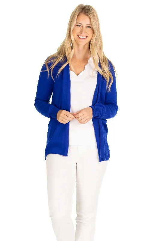 The 100% Cashmere Maeve Mini Duster Sweater in Regatta Blue