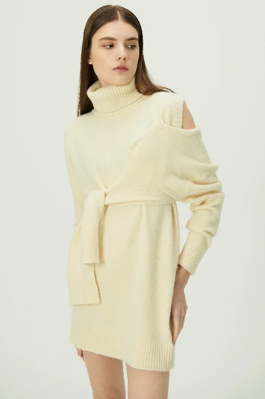 Victoria Tie Front Sweater Dress