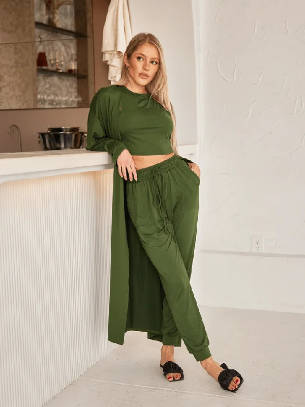 Cardigan Lounge Three-Piece Set