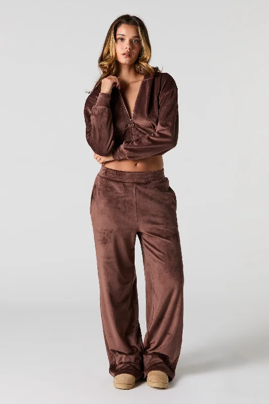 Velour Wide Leg Pant