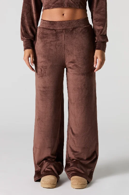 Velour Wide Leg Pant