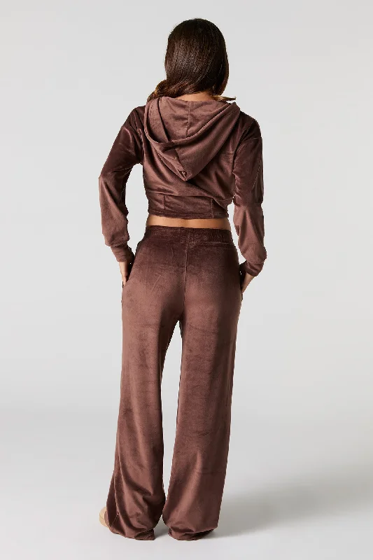 Velour Wide Leg Pant