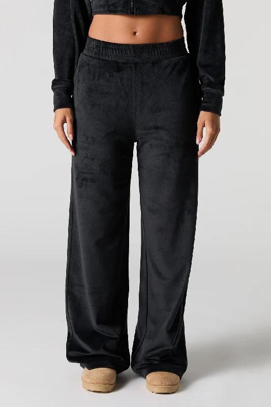 Velour Wide Leg Pant