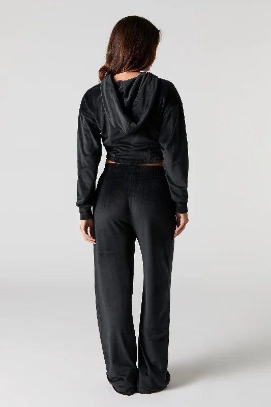 Velour Wide Leg Pant