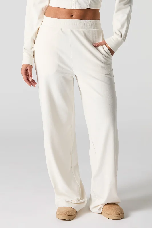 Velour Wide Leg Pant