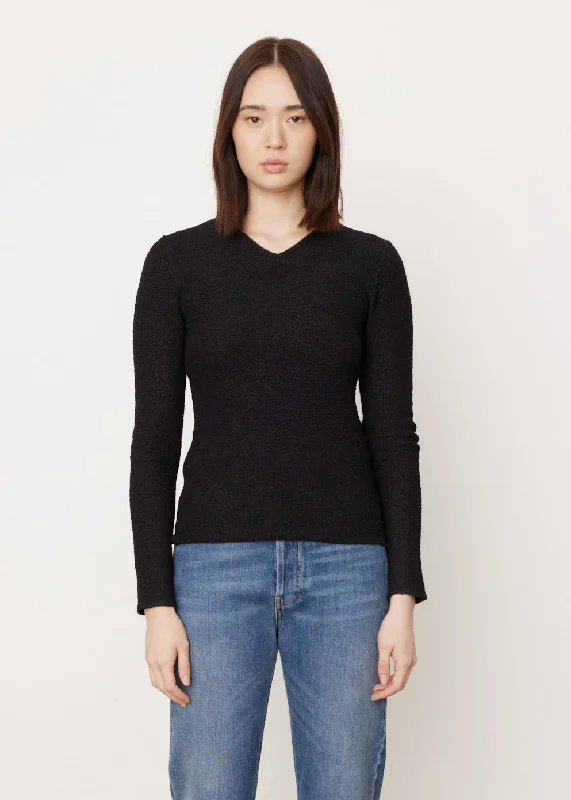 Paper Yarn Boucle Knit Jumper