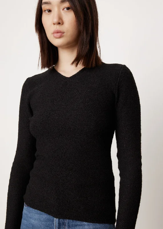 Paper Yarn Boucle Knit Jumper