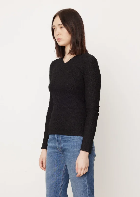 Paper Yarn Boucle Knit Jumper