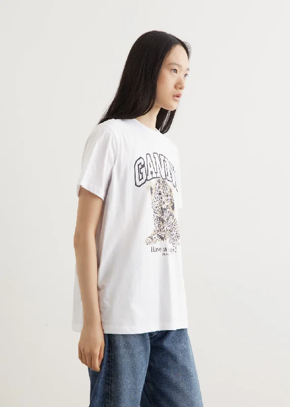 Basic Jersey Leopard Relaxed T-Shirt