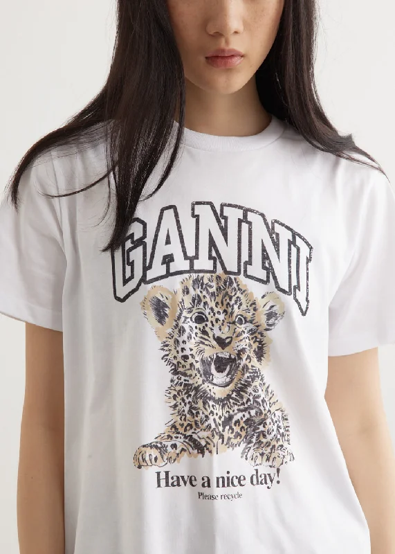 Basic Jersey Leopard Relaxed T-Shirt